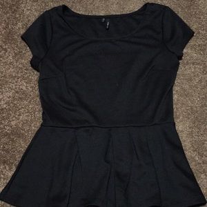 Black babydoll top